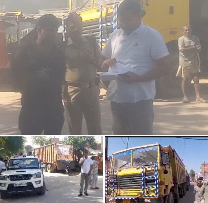 रायबरेली-एआरटीओ ने पकड़े ओवर लोड वाहन, पांच ट्रकों पर हुई कार्रवाई 