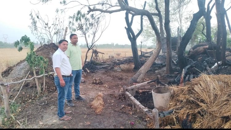 Raibareli-संदिग्ध परिस्थितियों में छप्पर में लगी भीषण आग