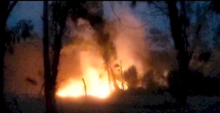 Raibareli-गेंहू के खेत मे लगी भीषण आग