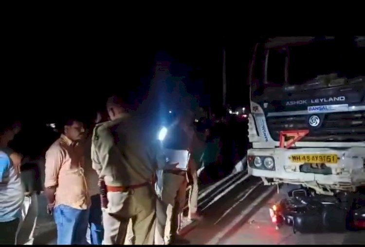बड़ी खबर-भीषण सड़क हादसा ट्रक ने बाइक सवार को कुचला