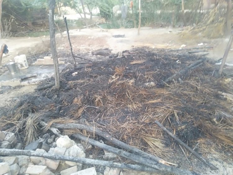 Raibareli-संदिग्ध परिस्थितियों में लगी आग, महिला झुलसी