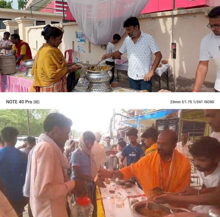 रायबरेली-ऊंचाहार में पग पग पर हुआ भंडारा , हनुमान की भक्ति में डूबा जनमानस