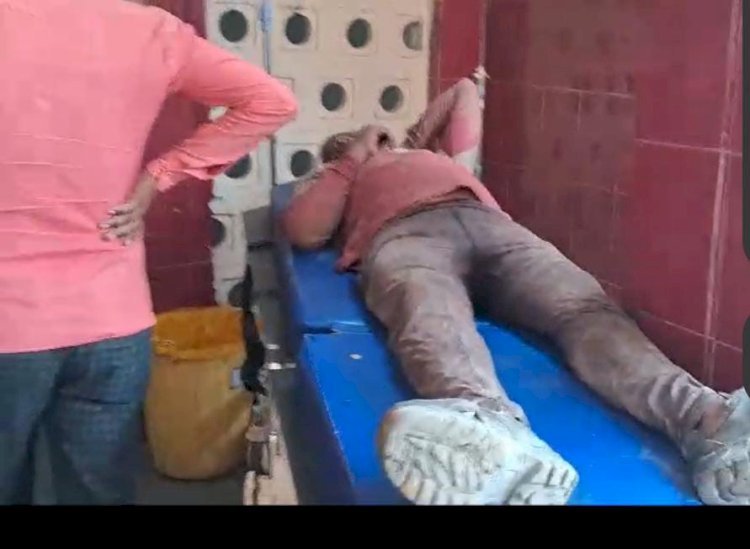 रायबरेली-एक्सप्रेस वे की आईटीडी कंपनी का श्रमिक मिक्सर मसीन में घायल,, 