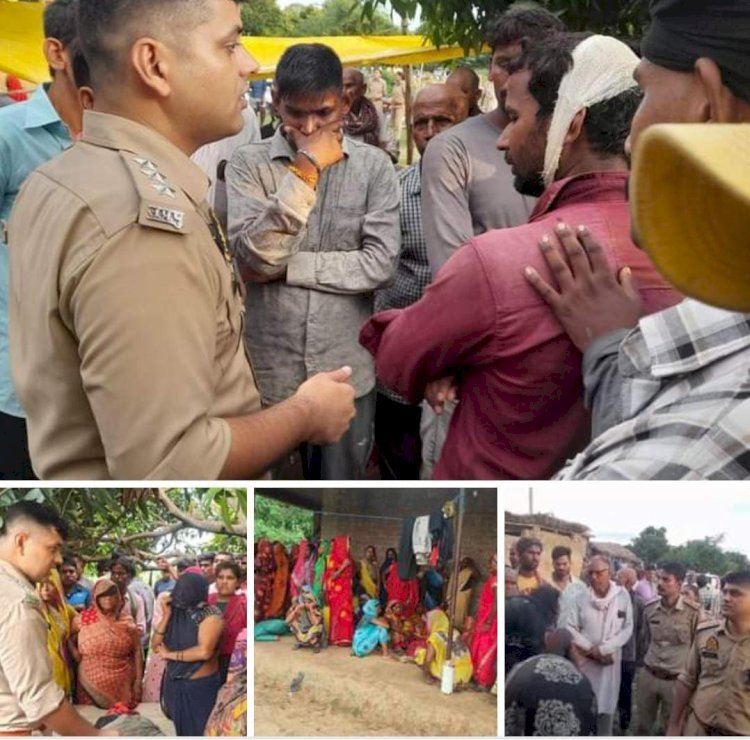 रायबरेली-किसान हत्याकांड-प्राथमिकी न दर्ज के विरोध में ग्रामीणों का शव रखकर किया प्रदर्शन,,,,? 