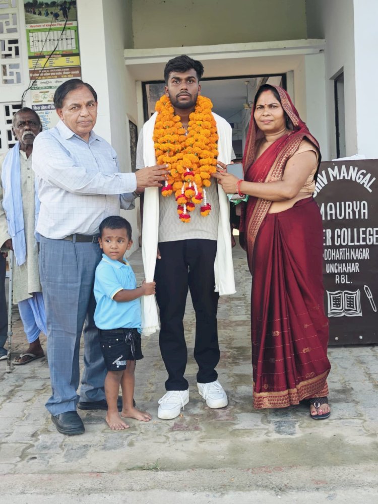 रायबरेली-छात्र का हुआ एमबीबीएस में चयन , विद्यालय परिवार ने दी बधाई