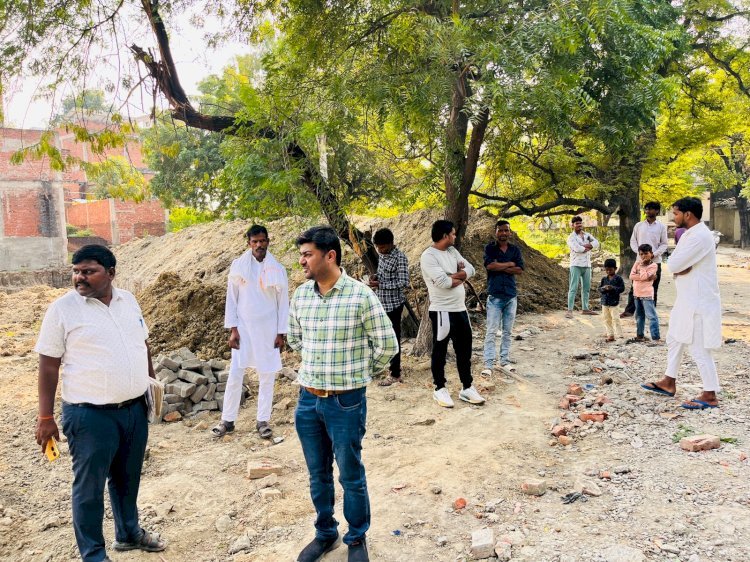 रायबरेली-खबर का आसर- लेखपाल वा नायब तहसीलदार नें की मौके जांच बगैर पैमाइश नहीं होगा निर्माण,,