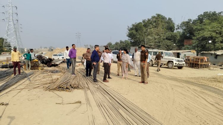 रायबरेली डीएम ने एनएचएआई के निर्माण कार्यों का किया निरीक्षण