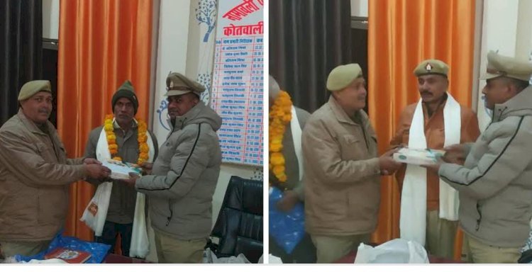 रायबरेली-सेवानिवृत्त पर होमगार्ड को कोतवाली में दी गई भावपूर्ण बिदाई