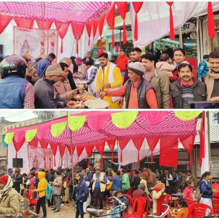 रायबरेली-खिचड़ी भोज से सामाजिक समरसता का दिया संदेश , उमड़े लोग,,,