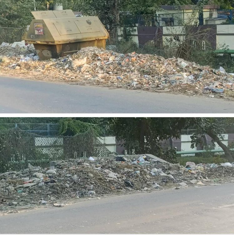 रायबरेली-एनटीपीसी के गेट नंबर दो सलोन-ऊंचाहार मार्ग पर कचरे के ढेर के दुर्गध से लोग परेशान,,,,,,