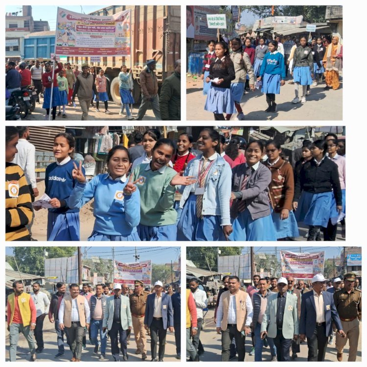 रायबरेली-आदर्श इंटर कॉलेज मुराई बाग में मनाया गया मतदाता दिवस