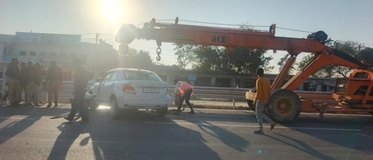 रायबरेली-बोलेरो ने मारी कार को टक्कर , दंपति हुए घायल