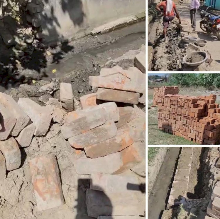 रायबरेली- ऊंचाहार नगर पंचायत नाली निर्माण में बडा़ गोलमाल जाने कैसे?