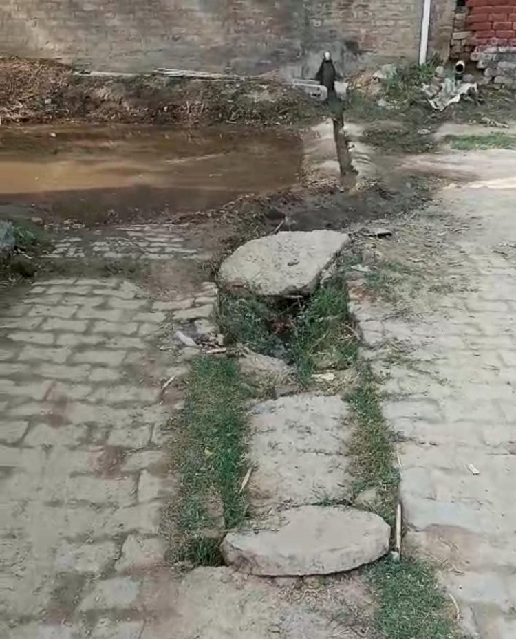 रायबरेली-पानी और कीचड़ भरी राह से गुजर रही गांव की जिंदगी ,,,,,