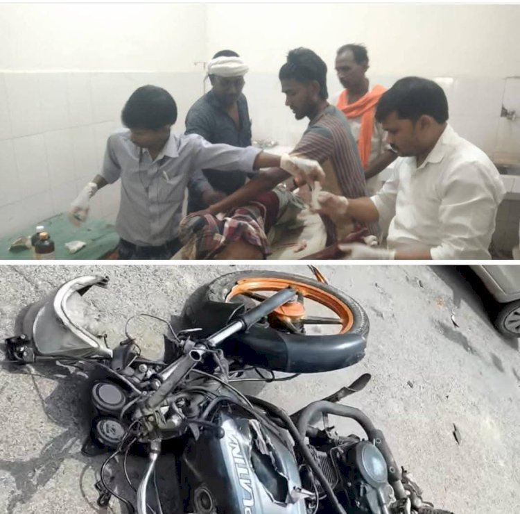 रायबरेली-ट्रक की टक्कर से बाईक सवार दो युवक घायल, दोनों रेफर,,,,