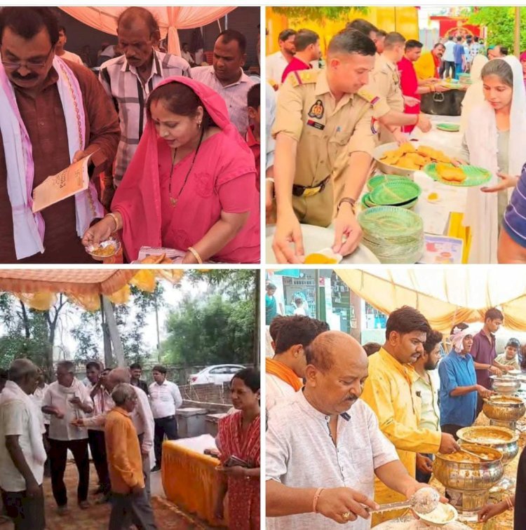 रायबरेली-ज्येष्ठ मास के अंतिम मंगलवार को जगह जगह हुआ भंडारा,,,