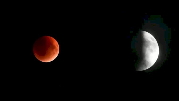 चांद की लालिमा और तारों की चमक ने बच्चों को दिखाई जादुई दुनिया, दिखा अद्भुत नजारा