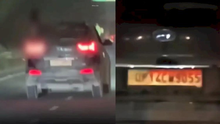 लखनऊ में चलती कार की खिड़की से नग्न होकर नाचती रही युवती, वीडियो वायरल