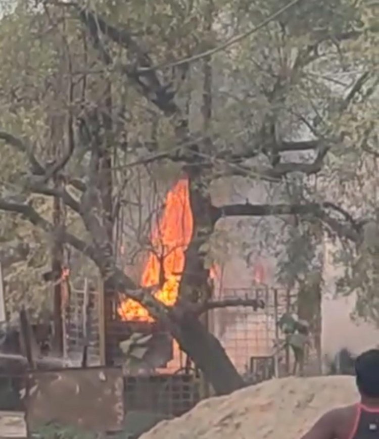 रायबरेली-अचानक एक ट्रांसफॉर्मर में लगी आग मचा हड़कंप