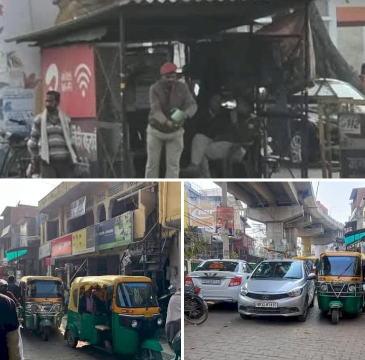 रायबरेली - ट्रैफिक पुलिस की उदासीनता के कारण मुख्य मार्केट के मार्ग लग रहा है निरंतर जाम