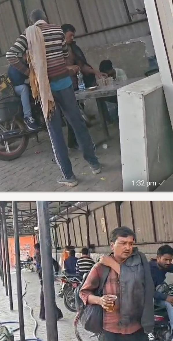 रायबरेली-बस स्टॉप परिसर पर दिनदहाड़े शराब का जाम छलकाने का वीडियो सोशल मीडिया पर हुआ वायरल