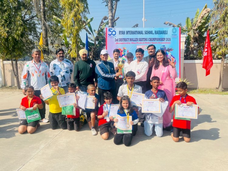 रायबरेली:चिन्मया विद्यालय, एनटीपीसी ऊँचाहार के छात्रों का जिला स्तरीय स्केटिंग प्रतियोगिता में किया शानदार प्रदर्शन
