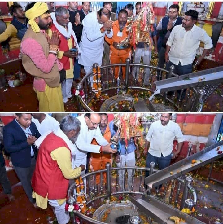 रायबरेली-राज्यमंत्री ने शिव मंदिर में जलाभिषेक कर प्रदेशवासियों के स्वस्थ जीवन की करी कामना