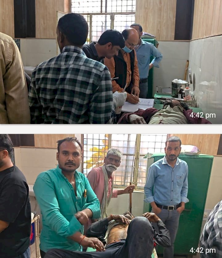 बाइक सवार ने साइकिल सवार को मारी जोरदार टक्कर, हालत गंभीर