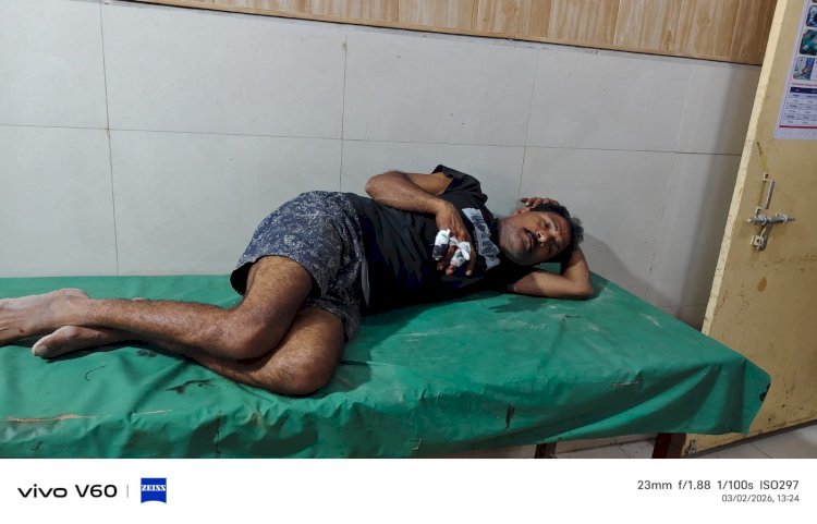 गैलेडर मशीन की चपेट में आने से युवक हुआ गंभीर रूप से जख्मी, रेफर