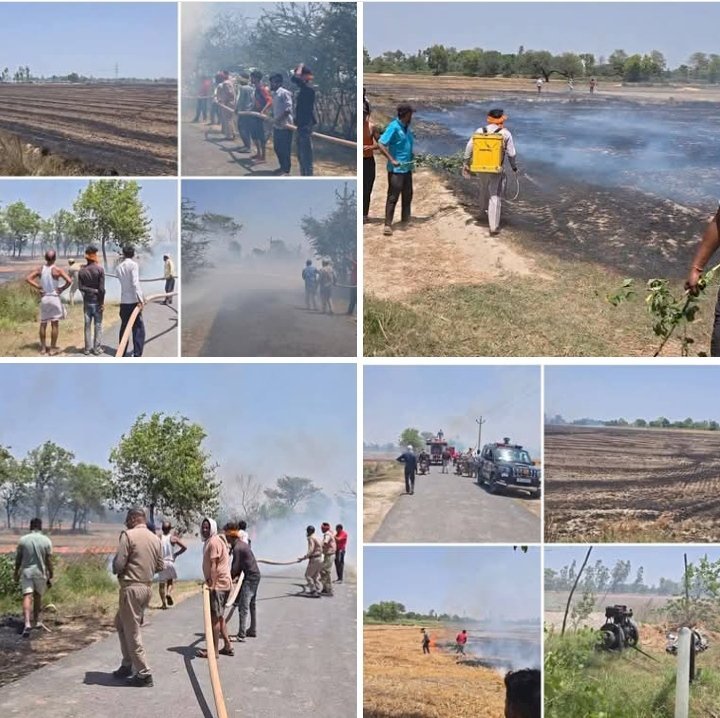 रायबरेली आवासीय विद्यालय के पास 50 बीघा खेत में लगी आग, फायर ब्रिगेड ने समय रहते पाया काबू