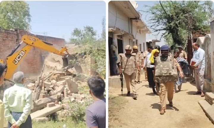 रायबरेली-हाई कोर्ट के आदेश के पश्चात राजस्व विभाग ने की बड़ी कार्यवाही, मकान ढहाये