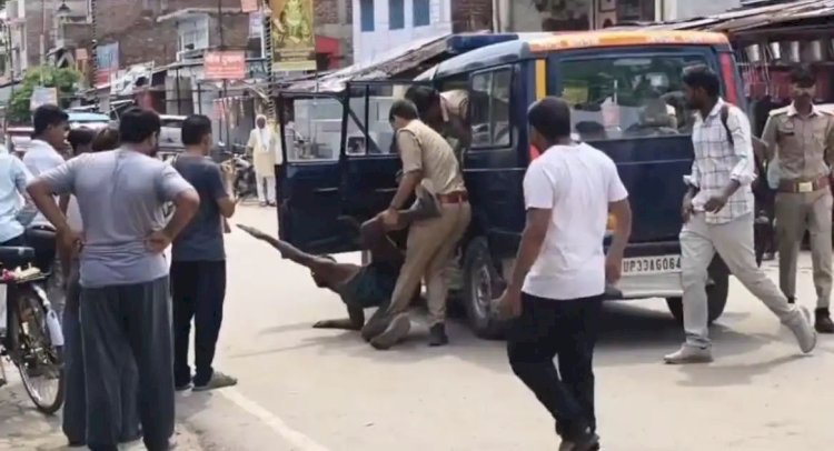 रायबरेली-ड्राइवर ने पुलिस पर मारपीट करने का लगाया आरोप,वीडियो हुआ वायरल