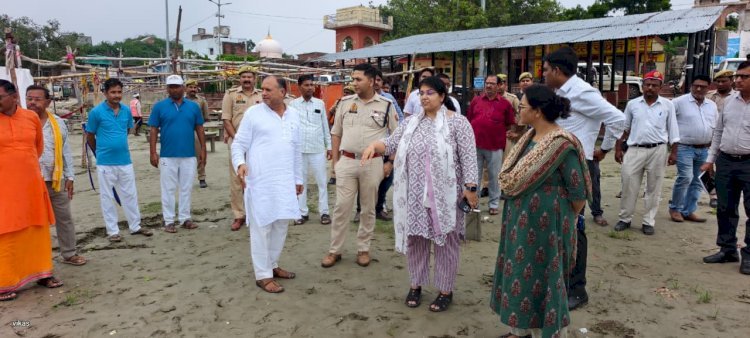 डीएम व एसपी ने सावन मास एवं कांवड़ यात्रा की तैयारियों का किया स्थलीय निरीक्षण